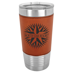 20oz leatherette tumbler SS